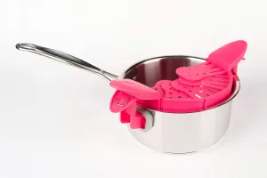 SMARTPAN Snapbit Clip-On Strainer , Easy to Use , BPA Free & Dishwasher Safe , Foldable, Lightweight and Convenient