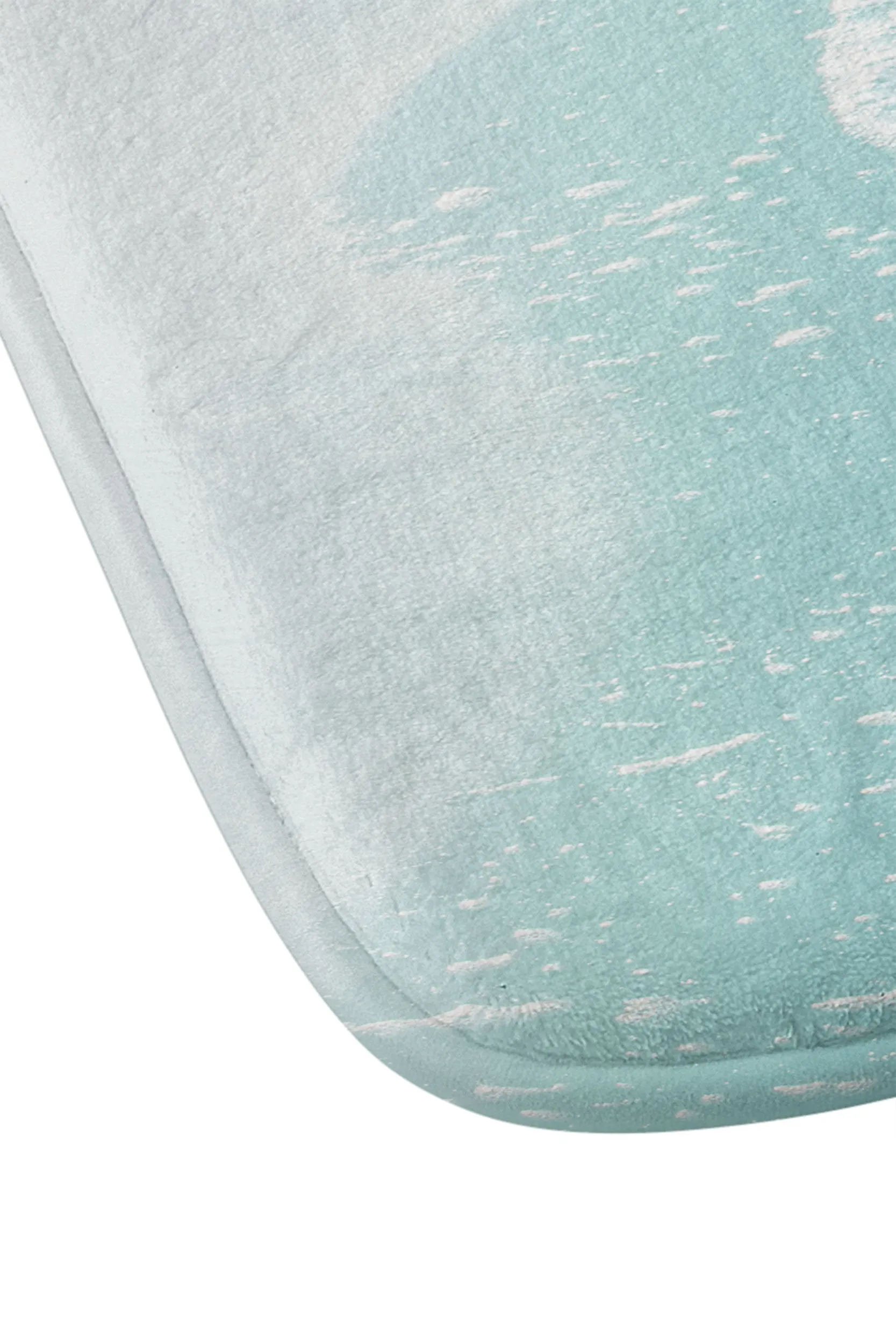 SOFT TURQUOISE OCEAN DREAM WAVES MEMORY FOAM BATH MAT