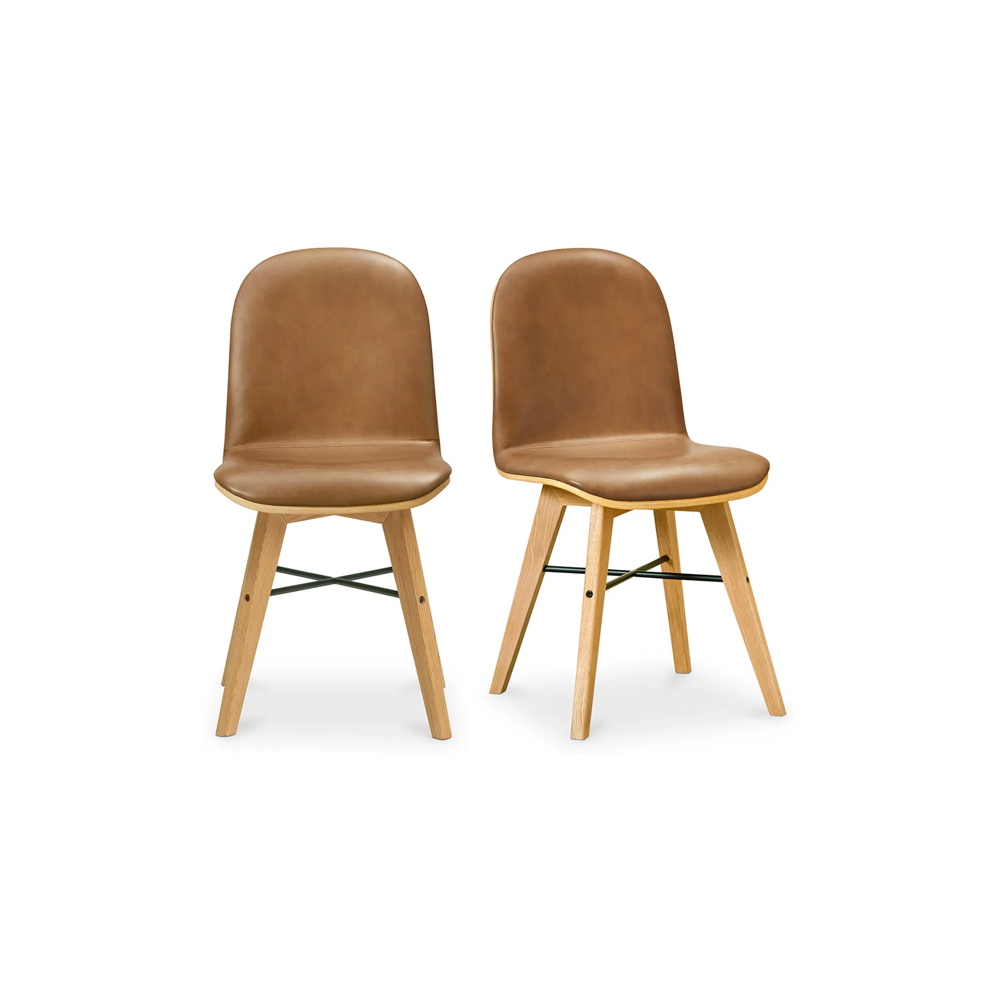 Sophisticated Leather Minimalist Dining Duo