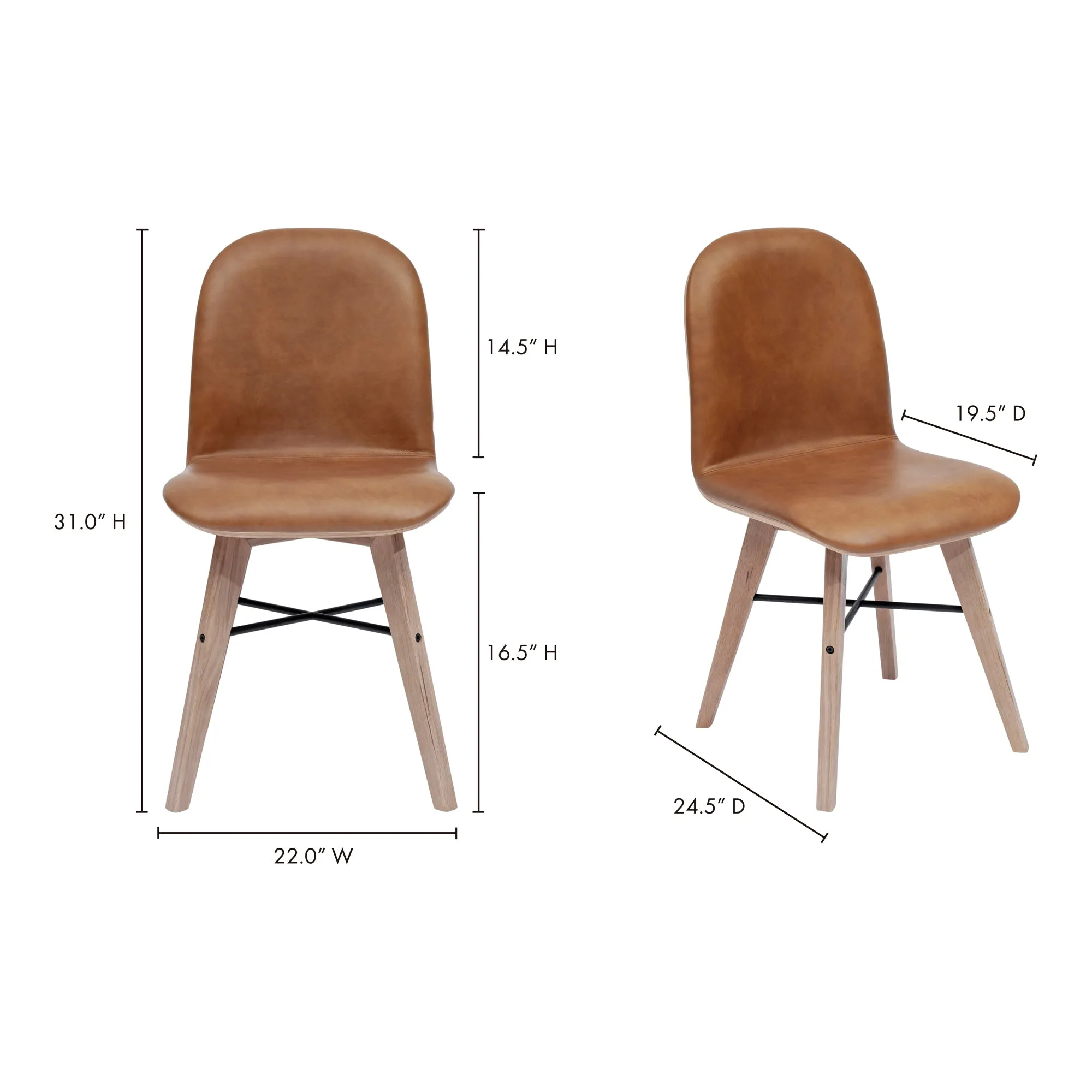 Sophisticated Leather Minimalist Dining Duo