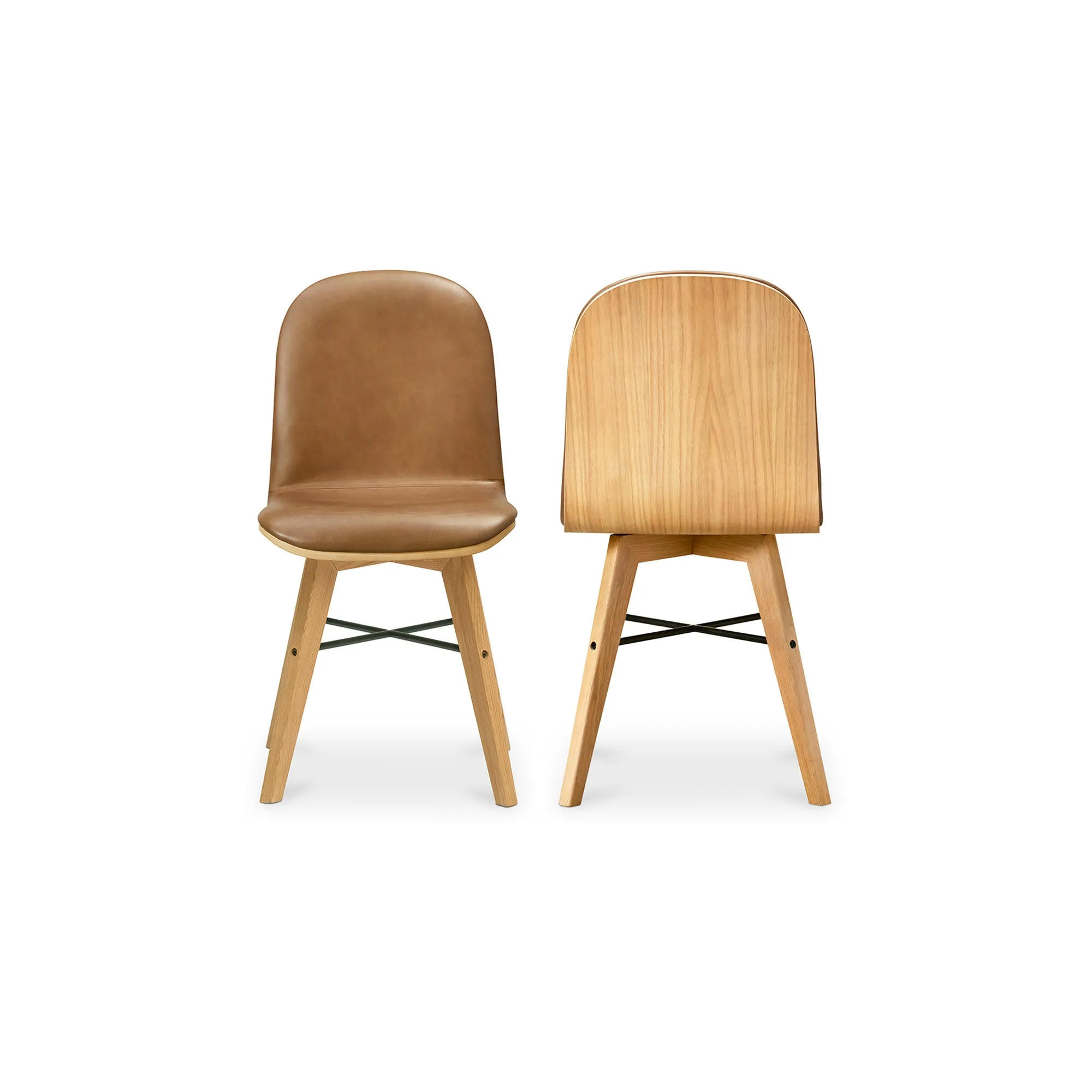 Sophisticated Leather Minimalist Dining Duo