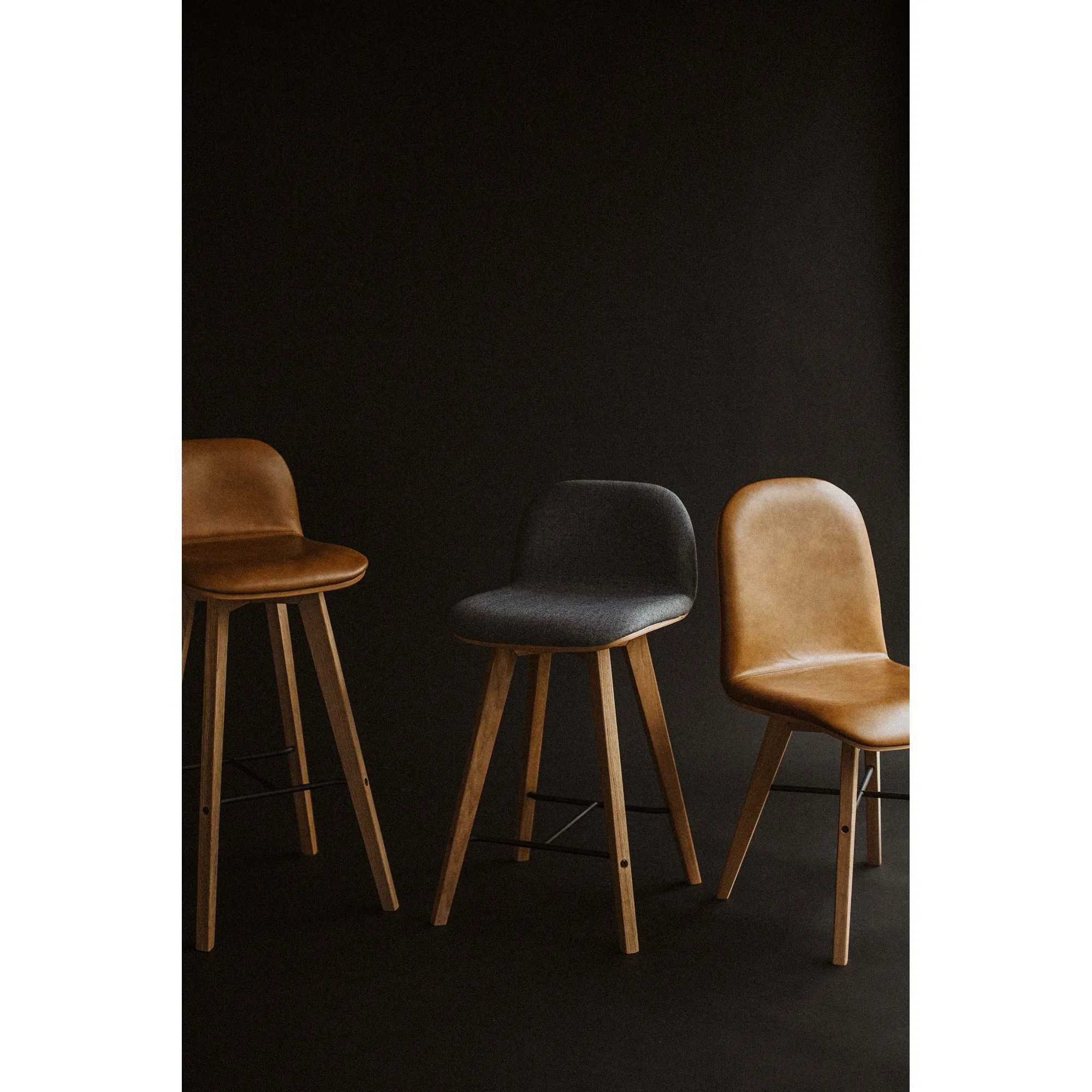 Sophisticated Leather Minimalist Dining Duo