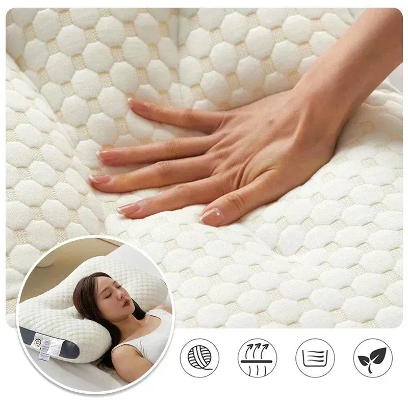 Spa Massage Pillow Washable Non-Collapse Cervical Support Pillow