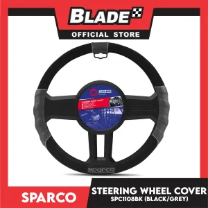 Sparco Steering Wheel Cover SPC1108BK (Black) for Toyota, Mitsubishi, Honda, Hyundai, Ford, Nissan, Suzuki, Isuzu, Kia, MG and more