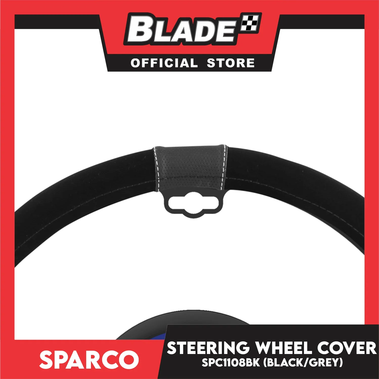 Sparco Steering Wheel Cover SPC1108BK (Black) for Toyota, Mitsubishi, Honda, Hyundai, Ford, Nissan, Suzuki, Isuzu, Kia, MG and more