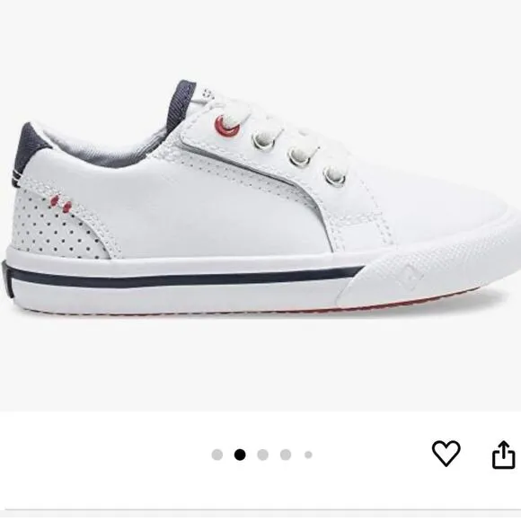 Sperry Top-Sider toddler unisex white leather sneaker size 11