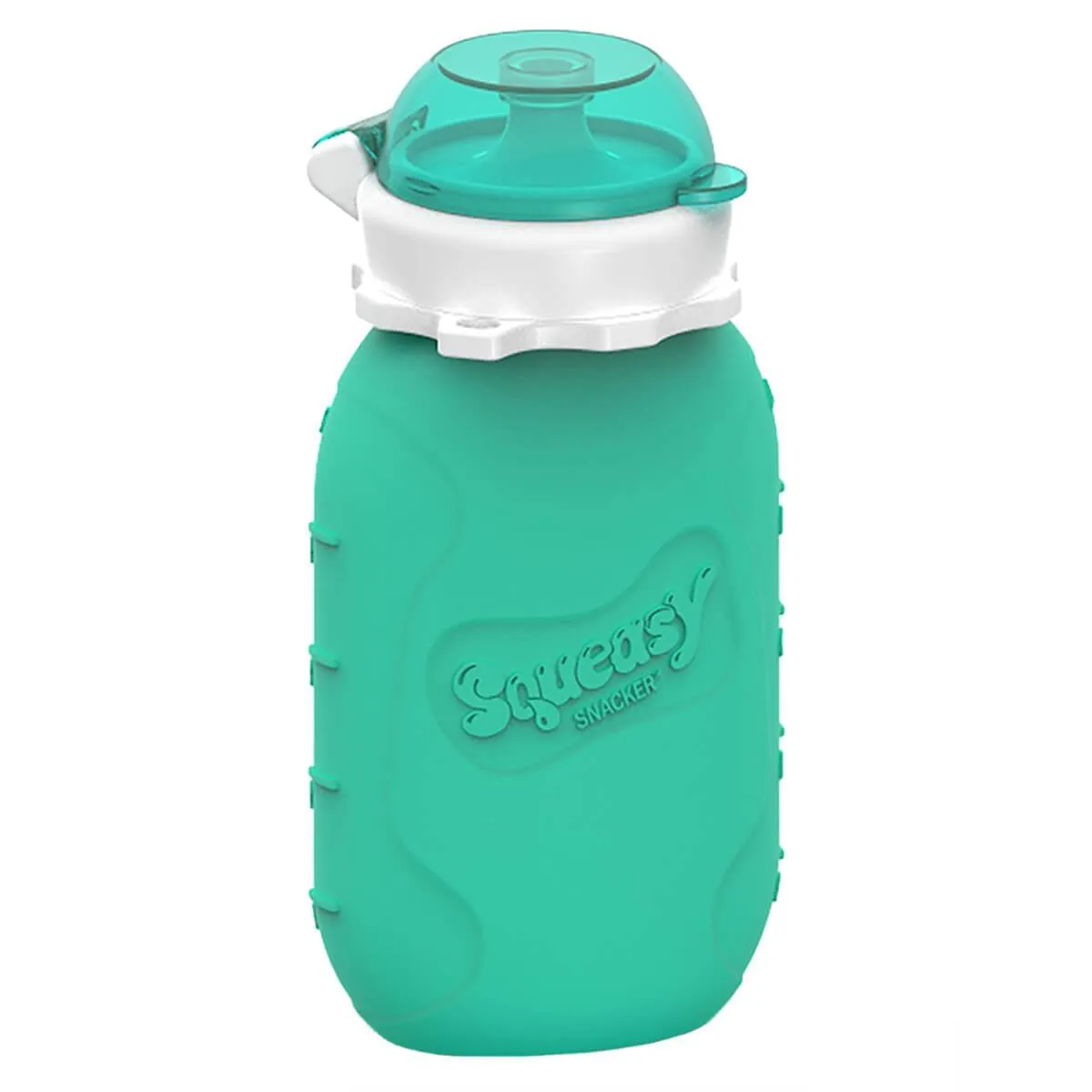 Squeasy Snacker Silicone Reusable Food Pouch 6oz (Aqua)