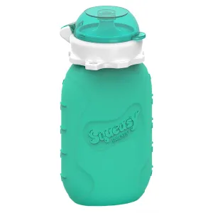 Squeasy Snacker Silicone Reusable Food Pouch 6oz (Aqua)