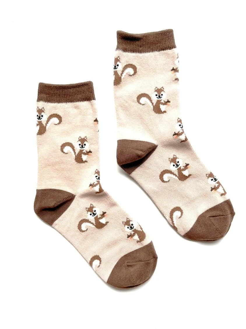 Squirrels Kids Crew Socks