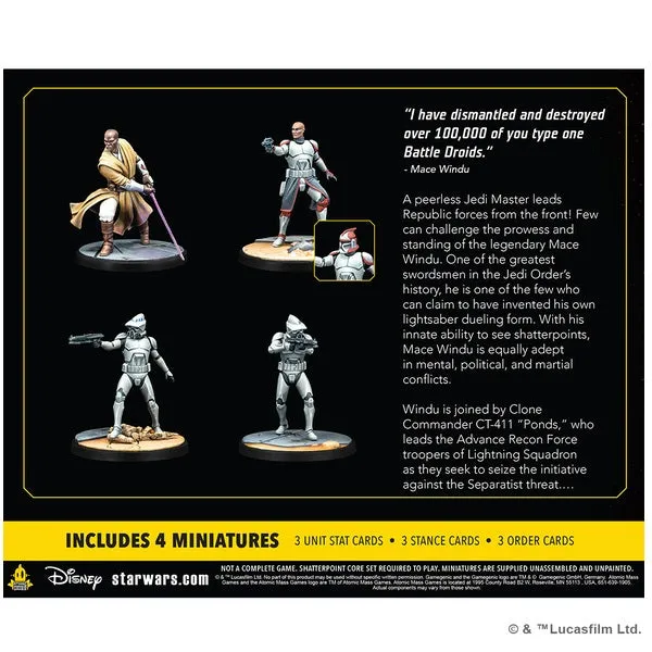 Star Wars: Shatterpoint This Party's Over (Mace Windu) Squad Pack