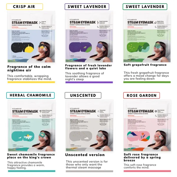 Steambase Steam Eye Mask Assorted | 6pk