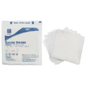 Sterilizer sterile gauze Gauze Swab 7.5cm 5 tablets (the picture is for reference only, random brand)
