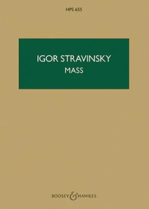 STRAVINSKY - MASS STUDY SCORE