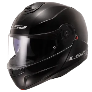 Strobe II Solid Modular Motorcycle Helmet W/ SunShield Gloss Black