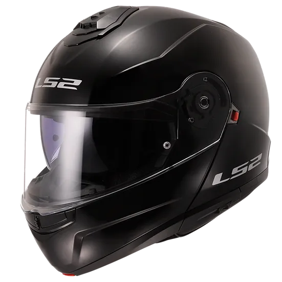 Strobe II Solid Modular Motorcycle Helmet W/ SunShield Gloss Black