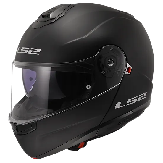 Strobe II Solid Modular Motorcycle Helmet W/ SunShield Matte Black