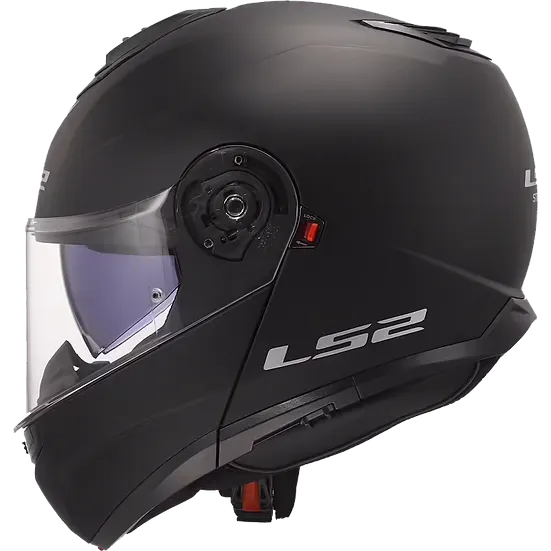 Strobe II Solid Modular Motorcycle Helmet W/ SunShield Matte Black