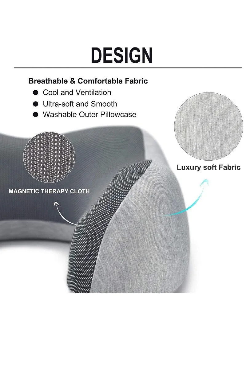 TRAVEL U-SHAPED MEMORY FOAM NECK PILLOW - 4 COLORS