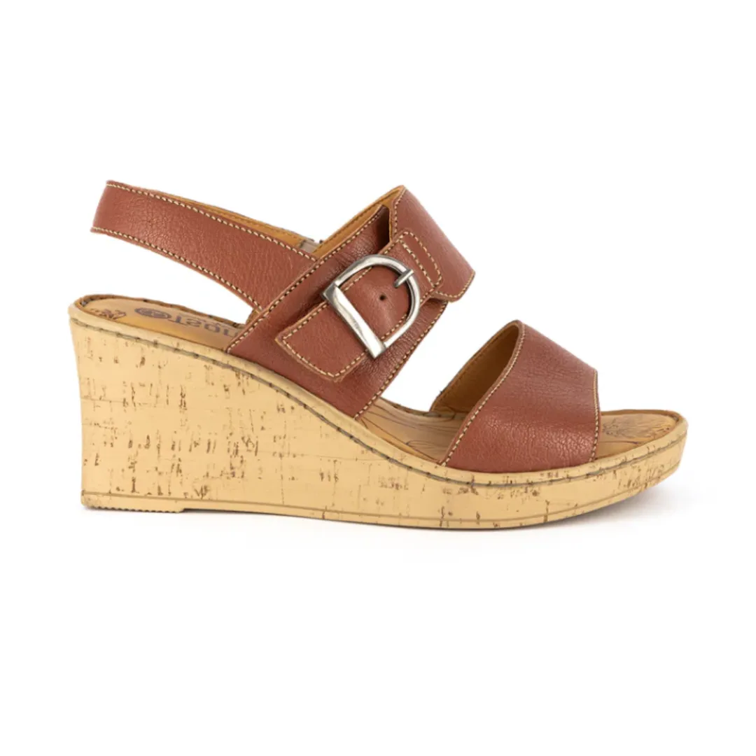 Tsonga Moyizela High-Heeled Leather Sandal in Suede Cayak