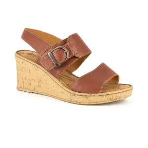 Tsonga Moyizela High-Heeled Leather Sandal in Suede Cayak