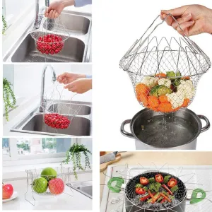 Universal Chef's Basket! Use to Boil, Steam, Fry, Blanch, Strain & More!