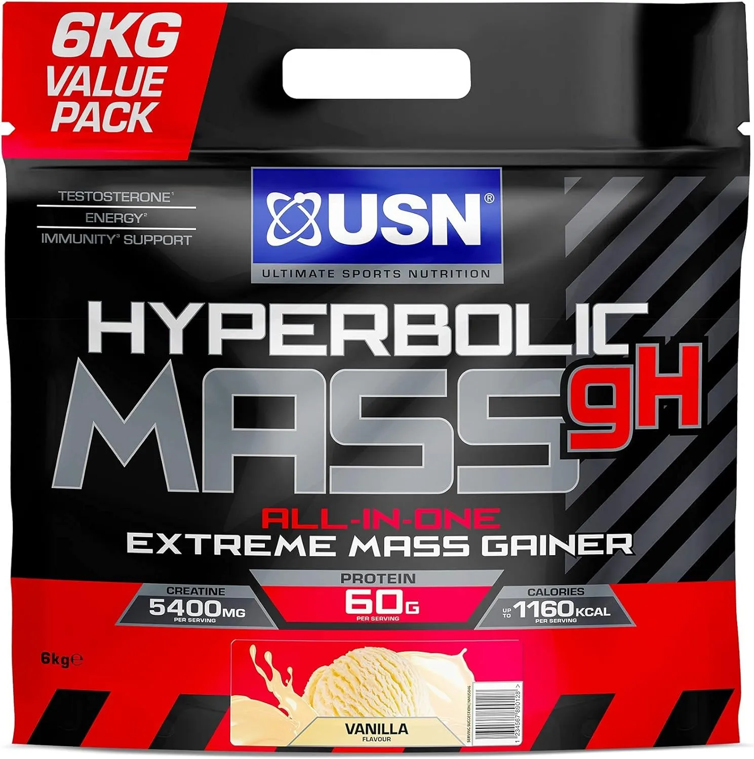 USN Hyperbolic Mass 6kg High Calorie Mass Gainer