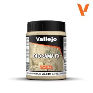 Vallejo Diorama Effects 200ml - Light Brown Mud