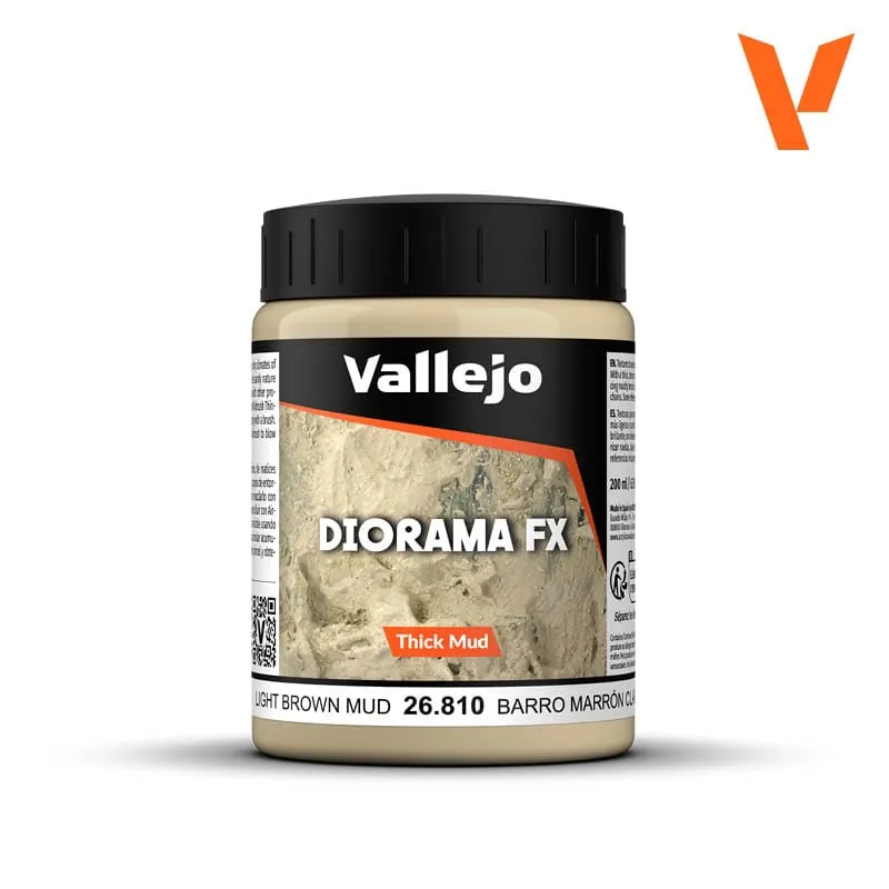 Vallejo Diorama Effects 200ml - Light Brown Mud