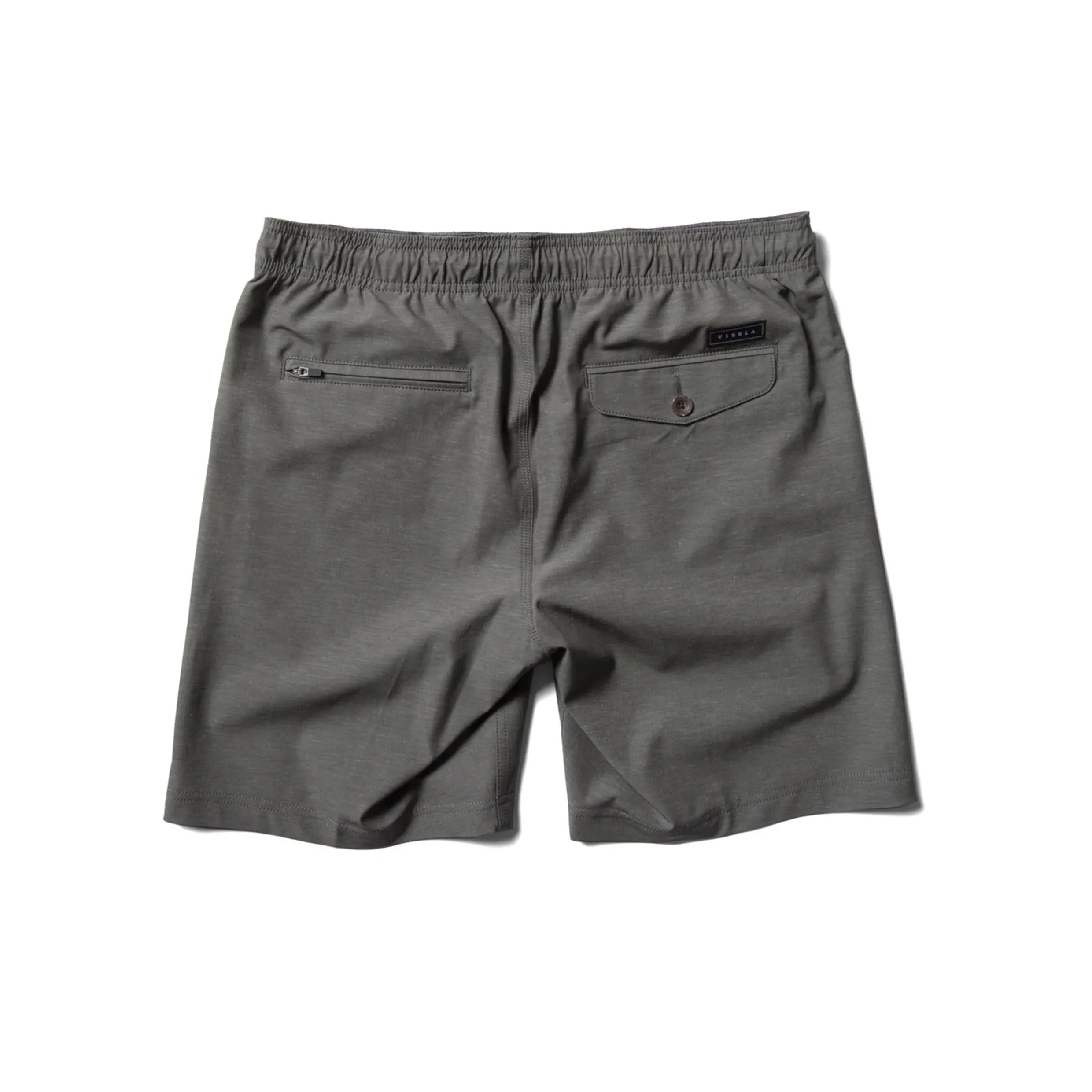 VISSLA HEMP NO SEAMS 18" ELASTIC WALKSHORT VINTAGE GREEN