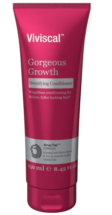 VivISCAL dense haircin, so that the hair is stronger, more abundant, Gorgeous Growth Densifying Conditioner for Thicker, Fuller Hair