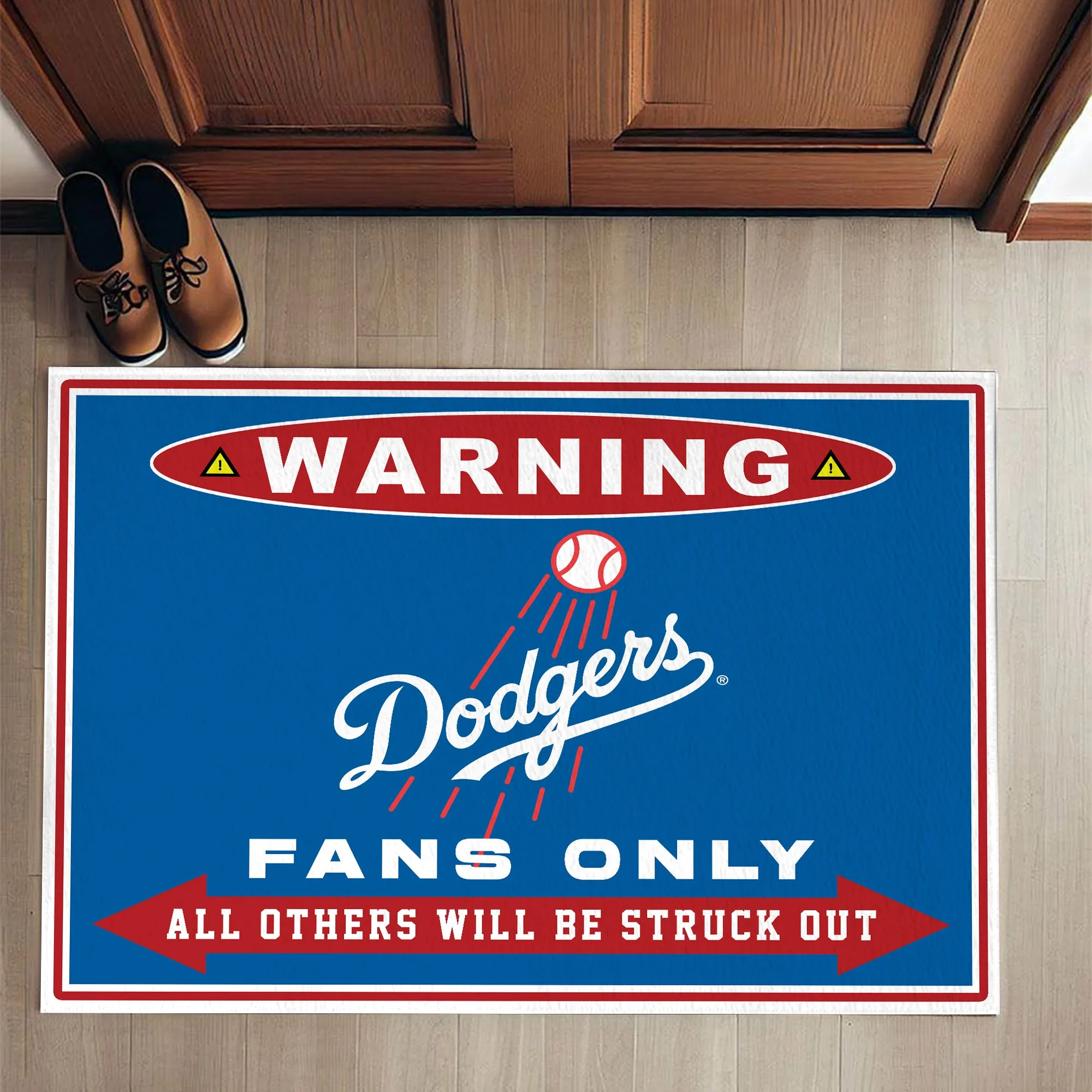 Warning Fans Only Doormat - Anti Slip Indoor Doormat - LADG