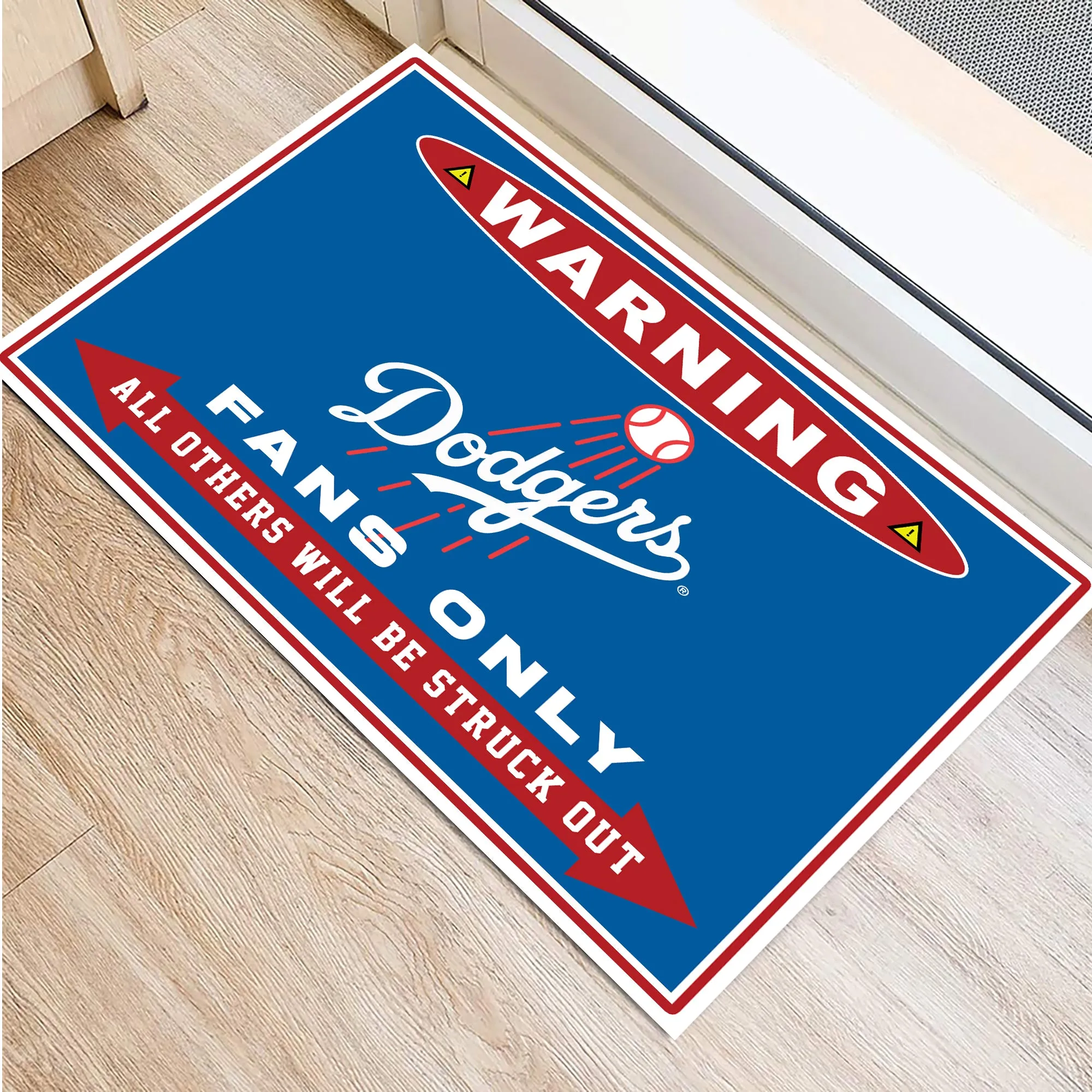 Warning Fans Only Doormat - Anti Slip Indoor Doormat - LADG