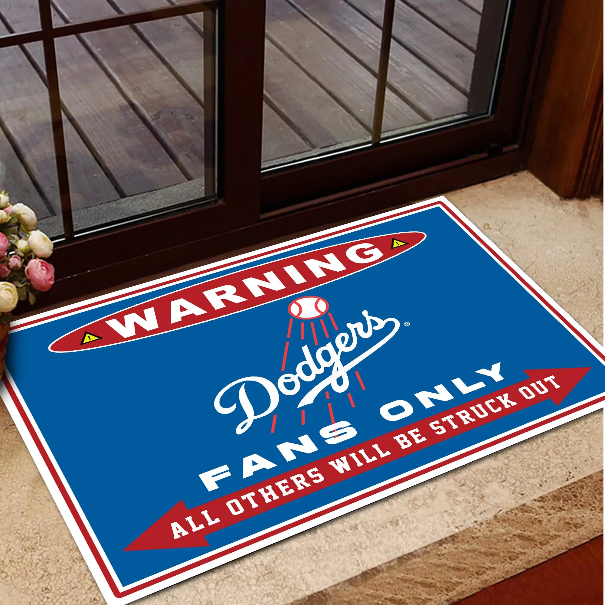 Warning Fans Only Doormat - Anti Slip Indoor Doormat - LADG