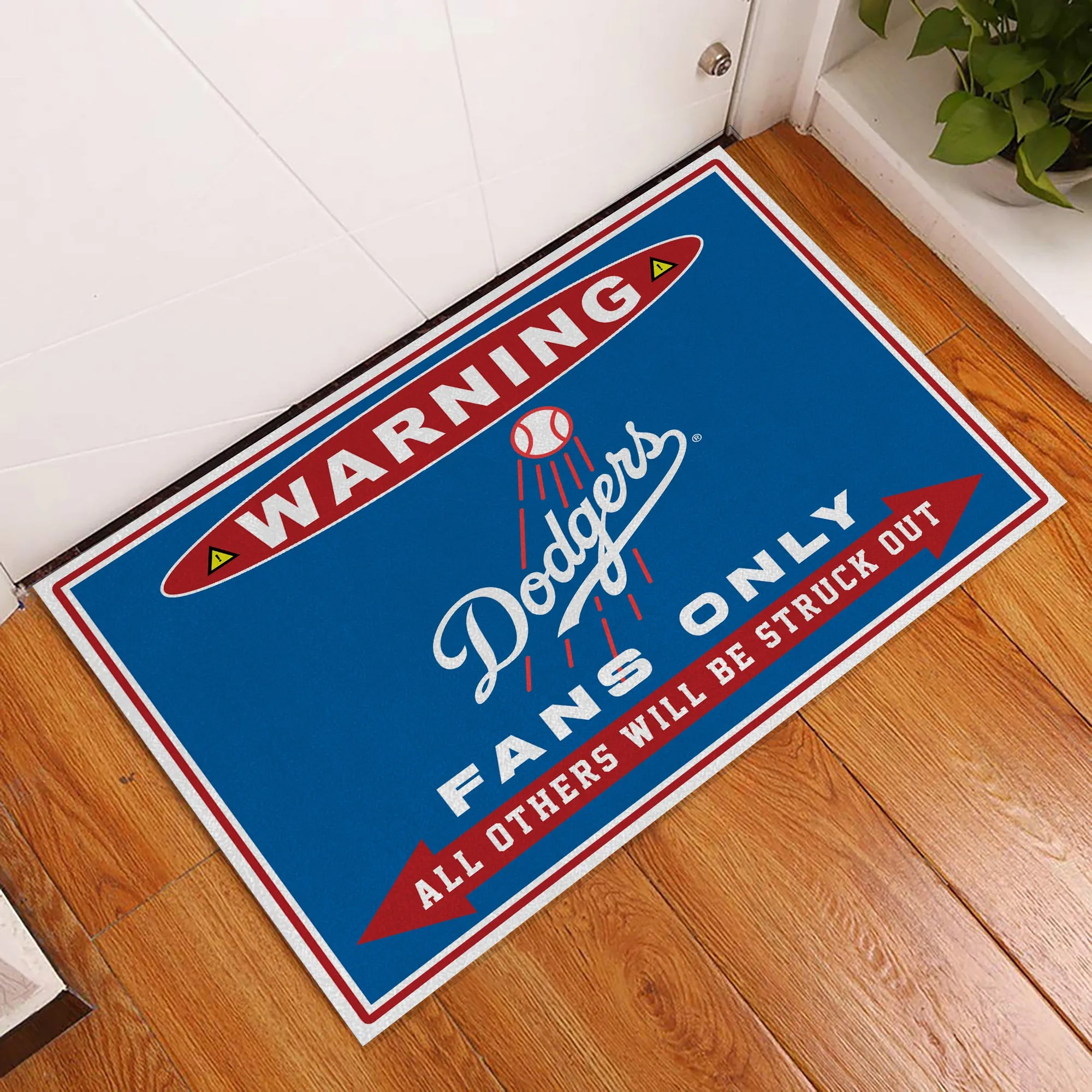 Warning Fans Only Doormat - Anti Slip Indoor Doormat - LADG