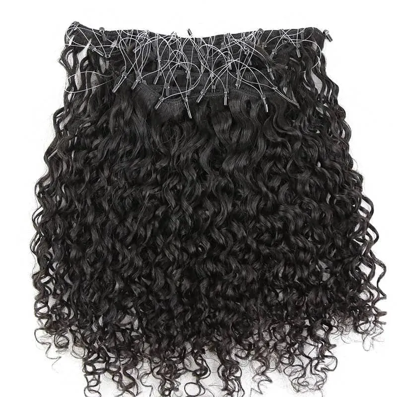 Water Wave Pre-looped Microlink Weft Hair Extensions