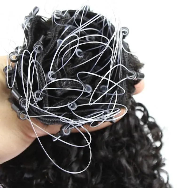 Water Wave Pre-looped Microlink Weft Hair Extensions