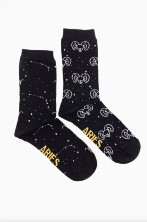 Womens Zodiac Mismatched Socks | Aries