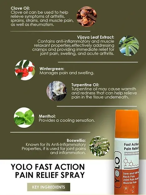 Yolo Fast Action Pain Relief Spray