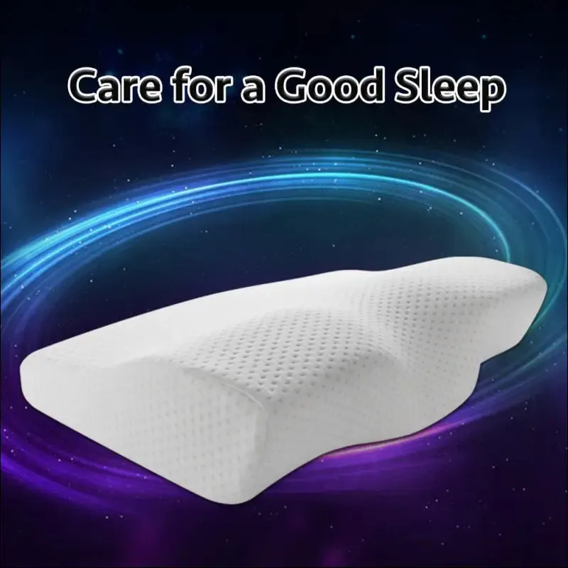 Yr memory foam pillow for sleep cervical pillows butterfly shaped memory pillows relax the cervical